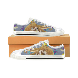 Octopus White Women's Classic Canvas Shoes - TeeAmazing