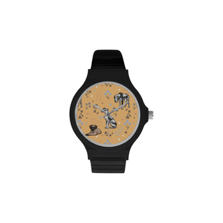 Great Dane Flower Unisex Round Plastic Watch(Model 302) - TeeAmazing