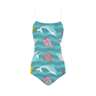 Dolphin Strap Swimsuit - TeeAmazing