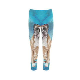 Boxer Water Colour Capri Legging - TeeAmazing