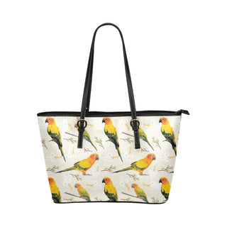 Conures Leather Tote Bag/Small - TeeAmazing