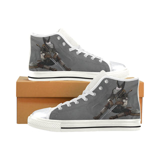 Lucatiel Of Mirrah White High Top Canvas Shoes for Kid - TeeAmazing