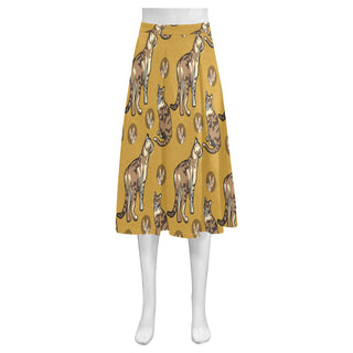 Sokoke Mnemosyne Women's Crepe Skirt (Model D16) - TeeAmazing
