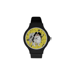 Japanese Chin Dog Unisex Round Plastic Watch - TeeAmazing