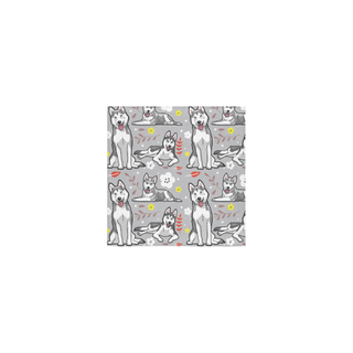 Siberian Husky Flower Square Towel 13“x13” - TeeAmazing