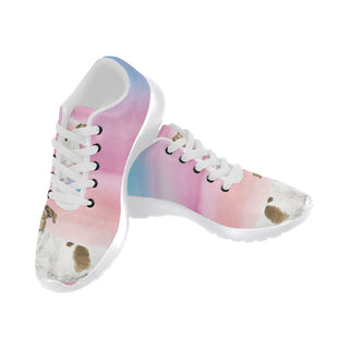 Jack Russell Terrier Water Colour No.1 White Sneakers for Women - TeeAmazing