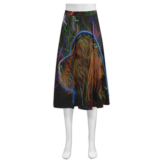 Lab Glow Design 4 Mnemosyne Women's Crepe Skirt (Model D16) - TeeAmazing