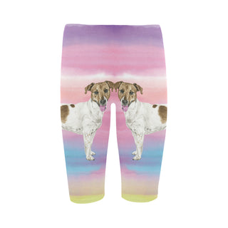 Jack Russell Terrier Water Colour No.1 Hestia Cropped Leggings - TeeAmazing