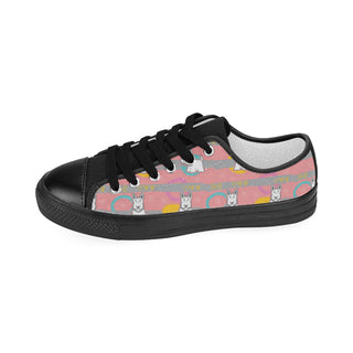 Scottish Terrier Pattern Black Men's Classic Canvas Shoes - TeeAmazing