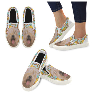 Soft Coated Wheaten Terrier White Women's Slip-on Canvas Shoes - TeeAmazing