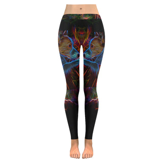 Corgi Glow Design 2 Low Rise Leggings (Invisible Stitch) (Model L05) - TeeAmazing