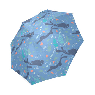 Scuba Diving Pattern Foldable Umbrella - TeeAmazing
