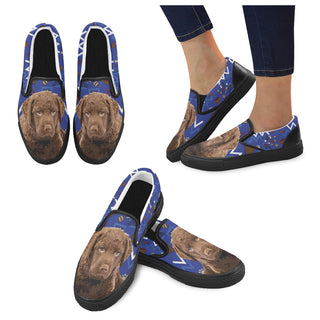 Chesapeake Bay Retriever Dog Black Women's Slip-on Canvas Shoes - TeeAmazing