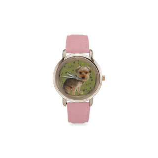 Yorkipoo Dog Women's Rose Gold Leather Strap Watch - TeeAmazing