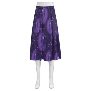 Luna Pattern Mnemosyne Women's Crepe Skirt (Model D16) - TeeAmazing