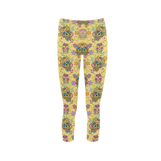 Sugar Skull Capri Legging - TeeAmazing