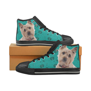 Cairn terrier Black Women's Classic High Top Canvas Shoes - TeeAmazing