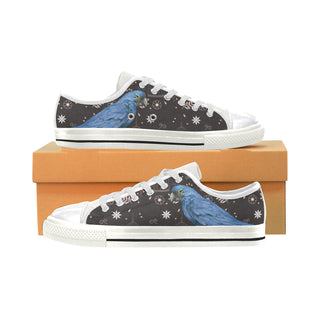 Hyacinth Macaw Parrot White Women's Classic Canvas Shoes - TeeAmazing