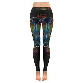 Corgi Glow Design 3 Low Rise Leggings (Invisible Stitch) (Model L05) - TeeAmazing