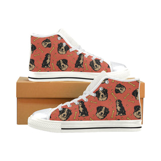 Bouviers White High Top Canvas Shoes for Kid - TeeAmazing