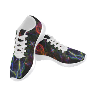 Greyhound Glow Design 3 White Sneakers for Women - TeeAmazing