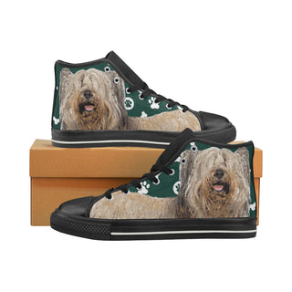 Skye Terrier Black Men’s Classic High Top Canvas Shoes - TeeAmazing