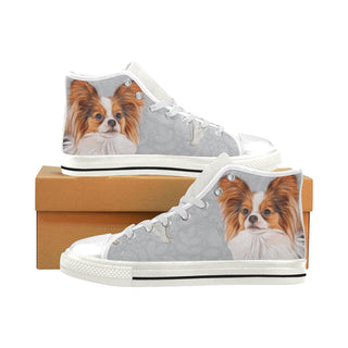 Papillon Lover White Men’s Classic High Top Canvas Shoes - TeeAmazing