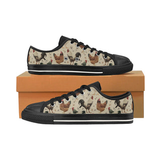 Chicken Black Men's Classic Canvas Shoes/Large Size - TeeAmazing