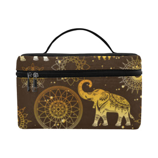 Elephant and Mandalas Cosmetic Bag/Large - TeeAmazing