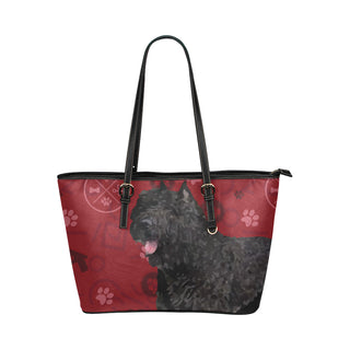 Bouviers Dog Leather Tote Bag/Small - TeeAmazing