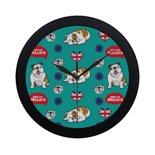 English Bulldog Circular Plastic Wall clock - TeeAmazing