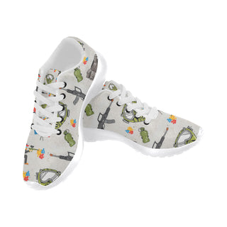 Paintball White Sneakers Size 13-15 for Men - TeeAmazing