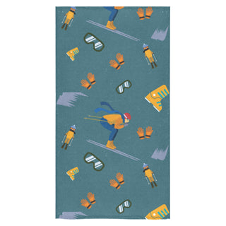 Skiing Pattern Bath Towel 30"x56" - TeeAmazing