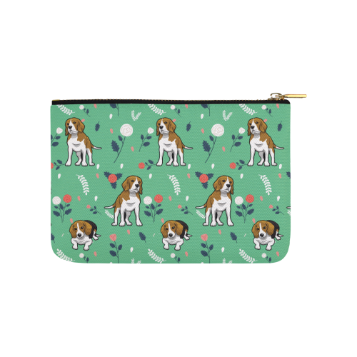 Beagle Flower Carry-All Pouch 9.5''x6'' - TeeAmazing