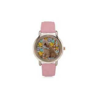 Soft Coated Wheaten Terrier Women's Rose Gold Leather Strap Watch - TeeAmazing