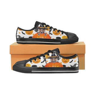 Jack Russell Halloween Black Women's Classic Canvas Shoes - TeeAmazing