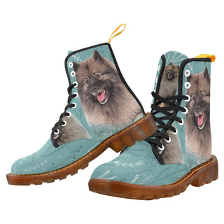 Keeshond Lover Black Boots For Men - TeeAmazing