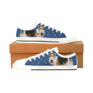 Wire Hair Fox Terrier Dog White Men's Classic Canvas Shoes/Large Size - TeeAmazing
