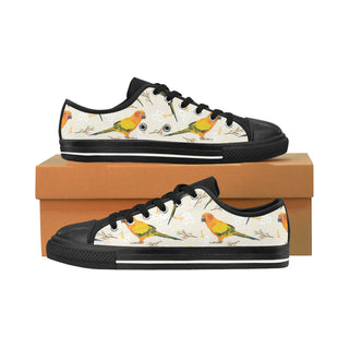 Conures Black Men's Classic Canvas Shoes/Large Size - TeeAmazing