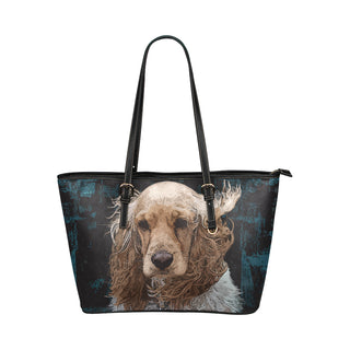 English Cocker Spaniel Leather Tote Bags - English Cocker Spaniel Bags - TeeAmazing