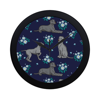Coonhound Flower Black Circular Plastic Wall clock - TeeAmazing