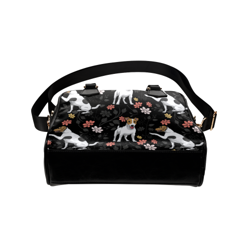 Jack Russell Terrier Flower Shoulder Handbag - TeeAmazing