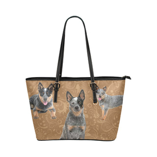 Australian Cattle Dog Lover Leather Tote Bag/Small - TeeAmazing