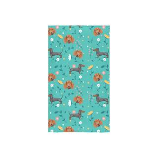 Dachshund Flower Custom Towel 16"x28" - TeeAmazing