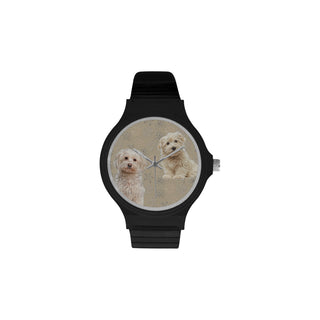 Maltese Lover Unisex Round Plastic Watch - TeeAmazing