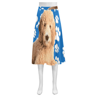 Goldendoodle Mnemosyne Women's Crepe Skirt (Model D16) - TeeAmazing