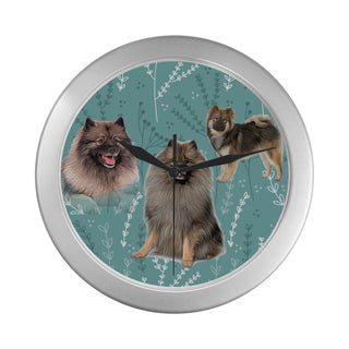 Keeshond Lover Silver Color Wall Clock - TeeAmazing
