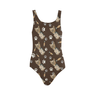 Yorkshire Terrier Water Colour Pattern No.1 Vest One Piece Swimsuit - TeeAmazing