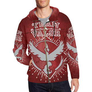 Team Valor All Over Print Full Zip Hoodie for Men - TeeAmazing