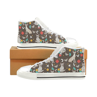 Oriental Shorthair White Men’s Classic High Top Canvas Shoes - TeeAmazing